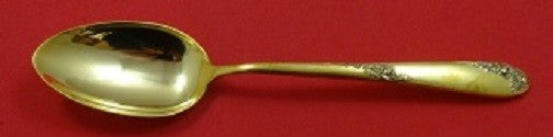 Sweetheart Rose Vermeil By Lunt Sterling Silver Teaspoon 5 7/8" Gold