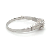 14k White Gold Child's Genuine Natural Diamond Hand Engraved Ring (#J6308)