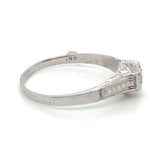 14k White Gold Child's Genuine Natural Diamond Hand Engraved Ring (#J6308)