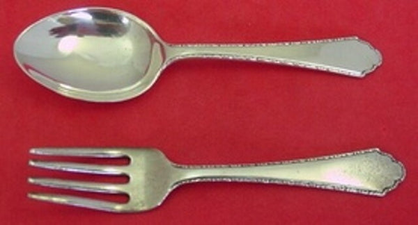 William and Mary by Lunt Sterling Silver Baby Set 2-piece Original 4 1/4"