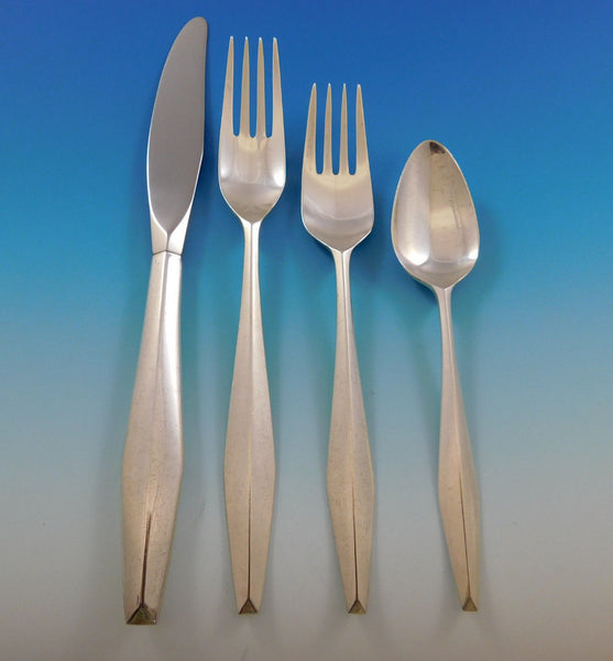 Diamond by Reed and Barton Sterling Silver Flatware Set Service 48 pieces Modern