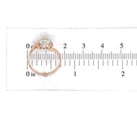 10k Rose Gold Victorian Genuine Natural Aquamarine Ring Size 5 Jewelry (#J6775)