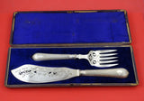Crystal Palace by Sheffield English Silverplate Fish Serving Set 2pc BC in Box