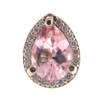 14k Gold Earrings w/Pear Shaped 1.13ct TW Pink Genuine Natural Morganites #J6471