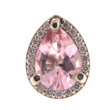 14k Gold Earrings w/Pear Shaped 1.13ct TW Pink Genuine Natural Morganites #J6471