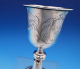 Danish .830 Silver Cup / Goblet w/ Engraved Crest Scrollwork 6" x 2 3/4" (#7613)