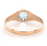 10k Yellow Gold Victorian .60ct Genuine Natural Aquamarine Ring Size 6 (#J7157)