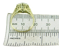 14k Yellow Gold 1.10 Carat Genuine Natural Diamond Filigree Ring (#J3673)