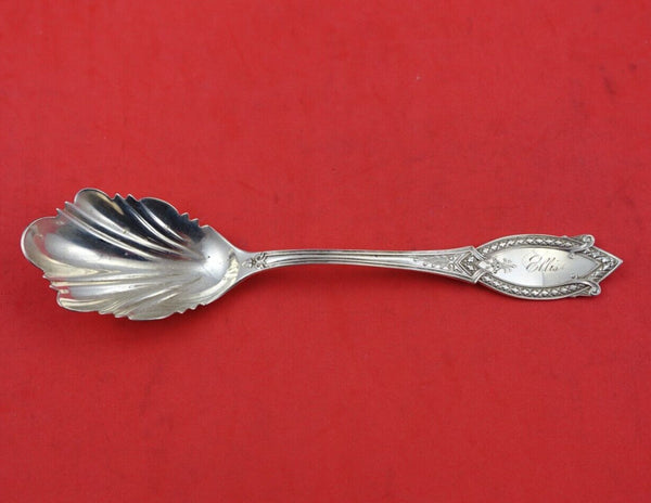 Diamond by John Polhamus / Shiebler Sterling Silver Preserve Spoon Fluted 7"