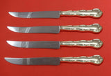Rondo by Gorham Sterling Silver Steak Knife Set 4pc Large Texas Sized Custom 10"