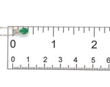 14k White Gold .33ct Oval Genuine Natural Emerald and Diamond Pendant (#J7390)