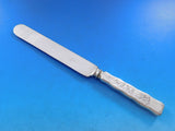 Lap Over Edge Acid Etched Tiffany Sterling Regular Knife Daylily Flower 9 1/4"