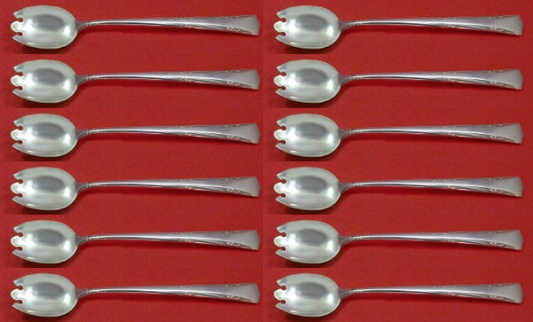 Greenbrier by Gorham Sterling Silver Ice Cream Dessert Fork Custom Set 12pc 6"