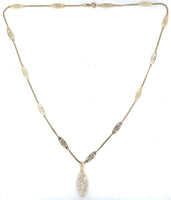14k 1.85ct Total Weight Mine Cut Genuine Natural Diamond Pendant (#J5957)