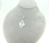 935 Argentium Sterling Diamond Shaped Pendant (#J4413)
