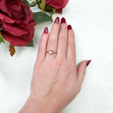 14k Rose Gold .92ct Oregon Genuine Natural Sunstone Ring Size 6.75 (#J7207)