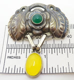 Georg Jensen Sterling #2008 Pin with Agate (#J3403)