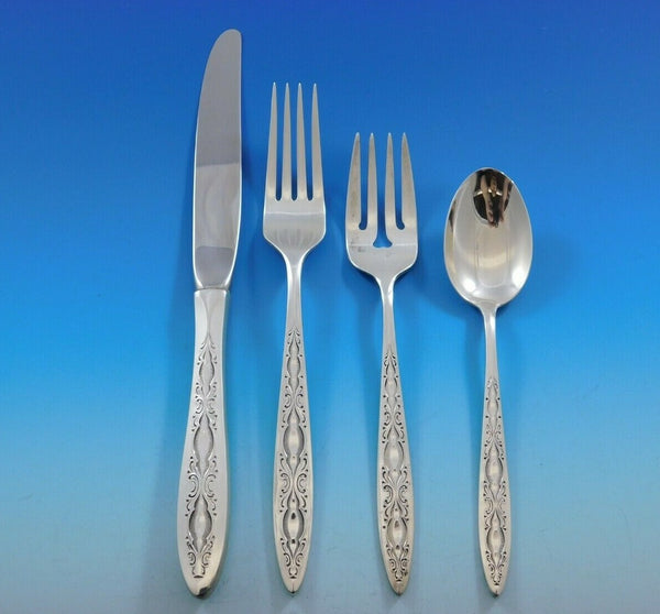 Bridal Lace by Lunt Sterling Silver Regular Size Place Setting(s) 4-Piece