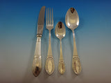 Beaded and Fluted by Modison Sterling Silver Flatware Set Service Made In India