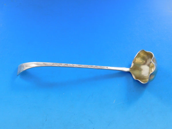 Lap Over Acid Etched by Tiffany Sterling Silver Sauce Ladle GW Grass Bird 6 3/4"