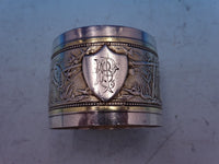 Japanese by Gorham Whiting Sterling Silver Napkin Ring Orig 1 7/8" Bird GW Bands