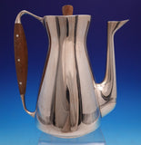 Michelsen Sterling Silver with Wood Coffee Pot 7 1/2" x 4 5/8" x 8" (#5130)