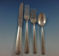 Rambler Rose by Towle Sterling Silver Flatware Set Service 24 Pieces