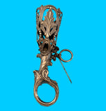 Silverplated Tussie Mussie Posey Posy Holder Beads and Leaves (#J1309)
