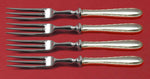 Silver Flutes by Towle Sterling Silver Fruit Fork Set 4-piece Custom Made 6"