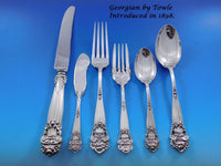 Harlequin Mixed Sterling Silver Flatware Set for 10 Dinner Service 60 pc Ornate