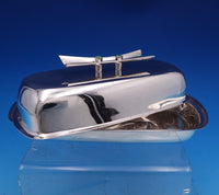 Towle Mid-Century Modern Sterling Silver Butter Dish Covered w/ Accents (#8056)