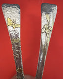 Lap Over Edge Mixed Metals Tiffany Sterling Silver Salad Serving Set Applied