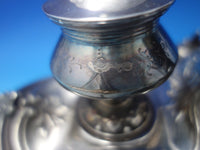 Coin Silver Double Inkwell with Bust of Women & Acanthus Leaves c. 1840 (#6177)