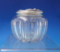 Art Nouveau Sterling Silver and Cut Crystal Dresser Jar Circa 1900 (#7247)