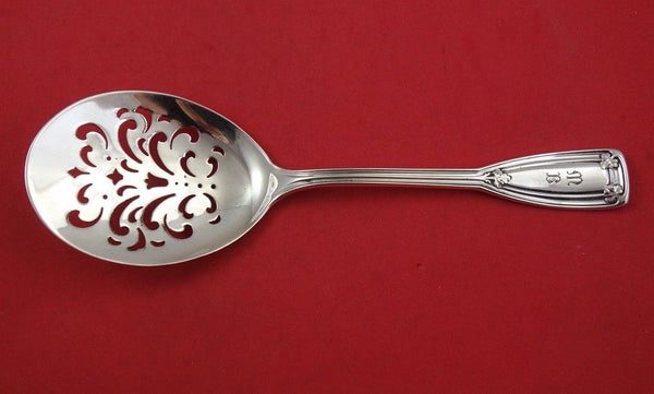 Saint Dunstan by Tiffany & Co Sterling Silver Fried Egg Server floral pierced 9"