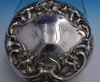 Carnation by Wallace Sterling Silver Hand Mirror 7 1/2" x 5" Weighted (#4806)