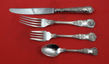 Queens by Wallace Sterling Silver Dinner Size Place Setting 4-pc