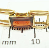 14k Gold Specialty Barrel Cut Genuine Natural Garnet Bracelet (#J2569)
