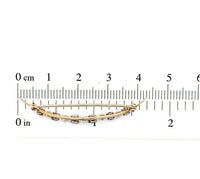 14k Yellow Gold Montana Sapphire and Pearl Crescent Pin (#J5469)