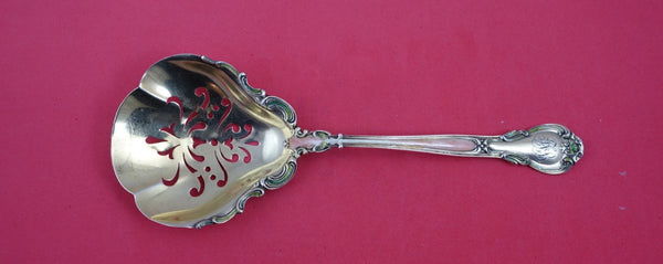 Chantilly by Gorham Sterling Pea Spoon vermeil w/enamel applied lacing 8 7/8"