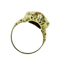 10k Yellow Gold Victorian Citrine and Seed Pearl Ring (#J4526)