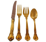 Chantilly Gold by Gorham Sterling Silver Flatware Set For 12 Service 48 Pieces