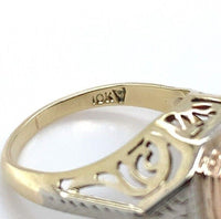 1.09ct Genuine Natural Citrine 10k Yellow Gold Filigree Ring Jewelry (#J5754)