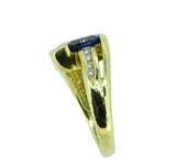 1ct Cushion Cut Genuine Natural Tanzanite Ring with Diamonds (#J830)