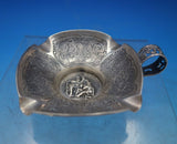 Dutch .833 Silver Ashtray with Figural People Chased Scrollwork 1.53 ozt (#6543)