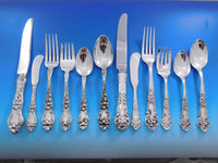 Harlequin Mixed Sterling Silver Flatware Set 12 Service 72 Pieces Dinner
