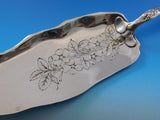 Hizen by Gorham Sterling Silver Fish Server Bright-cut Flowers on Blade 11 3/4"