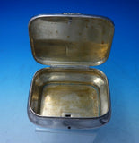 Austrian 13=.812 Silver Jewelry Box w/ Lock Engraved Crest Sword Helmet (#5685)