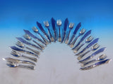 Lap Over Edge Acid Etched Tiffany & Co. Sterling 24Pc Fish Set Birds Aesthetic