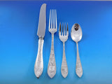 Tudor Scroll by Birks Sterling Silver Flatware Set 8 Service 62 pieces Dinner